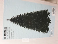 1 x kerstboom 1,8 m metalen voet zwart - afbeelding 1 van  3