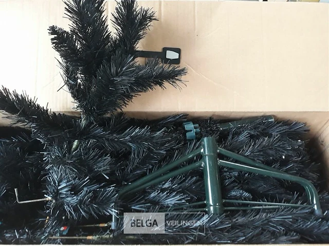 1 x kerstboom 1,8 m metalen voet zwart - afbeelding 3 van  3