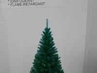 1 x kerstboom 2,10 m pvc voet groen - afbeelding 1 van  3