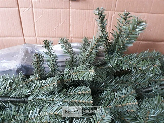 1 x kerstboom 2,4 m metalen voet groen - afbeelding 3 van  3