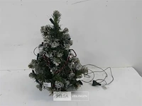 1 x kerstboom 40 cm met kluit + lampjes - afbeelding 2 van  3