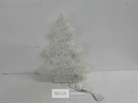 1 x kerstboom 40 cm wit met lampjes - afbeelding 2 van  3