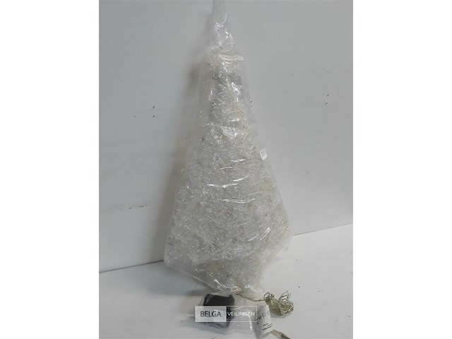 1 x kerstboom 55 cm wit met verlichting - afbeelding 3 van  3