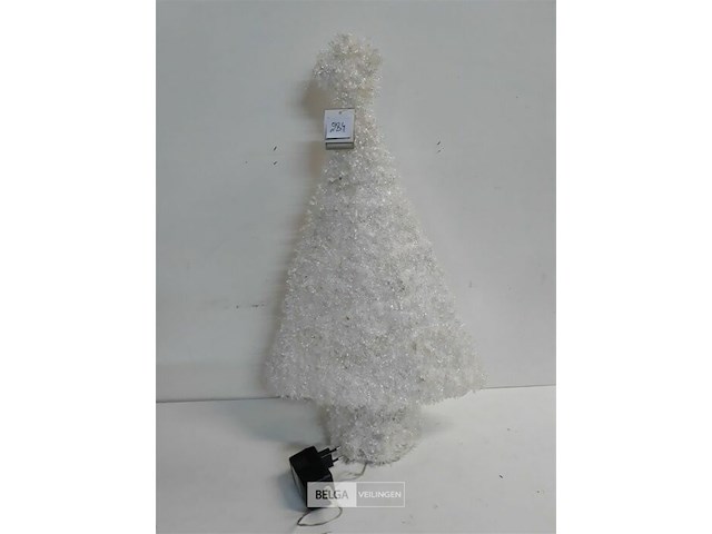 1 x kerstboom 55 cm wit met verlichting - afbeelding 1 van  3