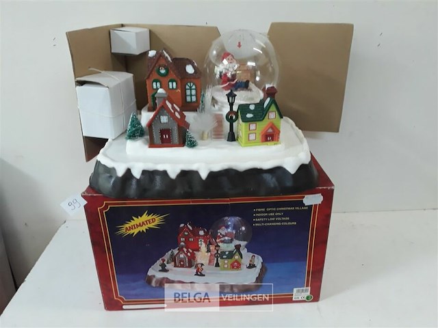 1 x kerstdorp met fiber verlichting - afbeelding 1 van  3