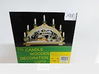 1 x kerstdorp met lampen 43x33 cm - afbeelding 1 van  3