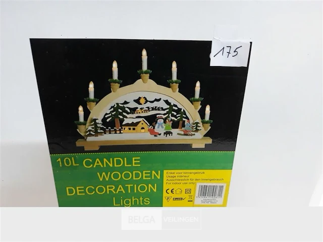 1 x kerstdorp met lampen 43x33 cm - afbeelding 2 van  3