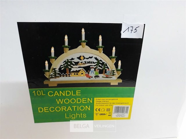 1 x kerstdorp met lampen 43x33 cm - afbeelding 1 van  3