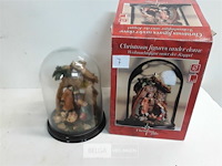 1 x kerstfiguren onder stolp - afbeelding 1 van  3