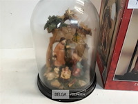 1 x kerstfiguren onder stolp - afbeelding 3 van  3