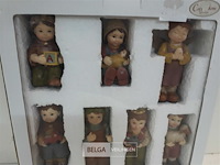 1 x kerstfiguurtjes 7 delig kinderen - afbeelding 3 van  3