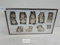 1 x kerstfiguurtjes keramiek +/- 8 cm - afbeelding 1 van  3