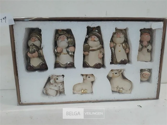 1 x kerstfiguurtjes keramiek +/- 8 cm - afbeelding 3 van  3