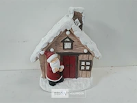 1 x kersthuis met verlichting 30x19x40 cm - afbeelding 1 van  3
