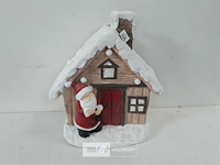1 x kersthuis met verlichting 30x19x40 cm - afbeelding 2 van  3