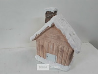 1 x kersthuis met verlichting 30x19x40 cm - afbeelding 3 van  3