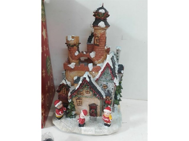 1 x kersthuisje met verlichting - afbeelding 3 van  3