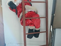 1 x kerstman 70 cm op ladder 180 cm - afbeelding 2 van  3