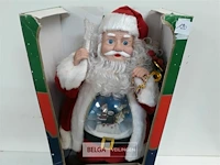 1 x kerstman met sneeuw in de buik 60 cm - afbeelding 3 van  3