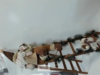 1 x kerstman op ladder 90 cm - afbeelding 3 van  3