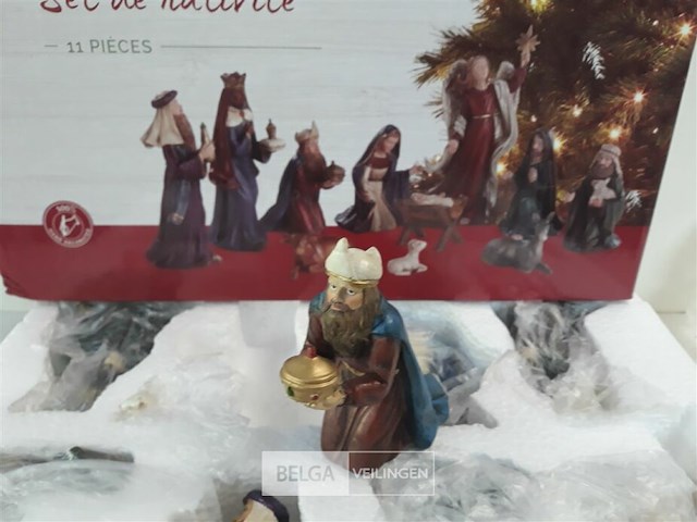 1 x kerststal figuurtjes 11 stuks 14 cm - afbeelding 3 van  3