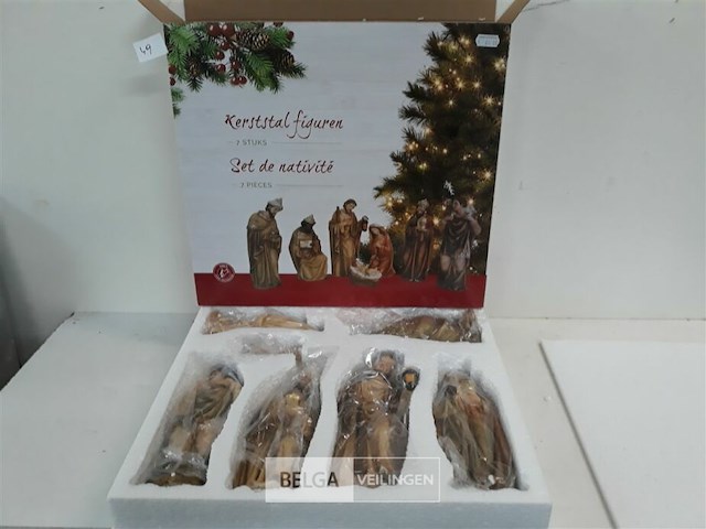 1 x kerststal figuurtjes 7 stuks 20 cm - afbeelding 2 van  3