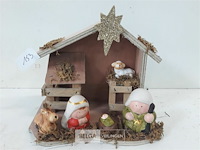 1 x kerststal met figuurtjes - afbeelding 3 van  3
