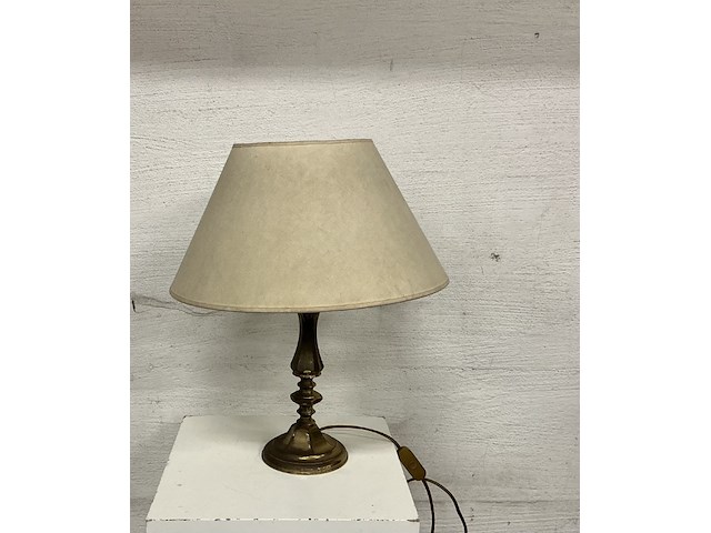 1 x klein messing tafellampje - afbeelding 1 van  2