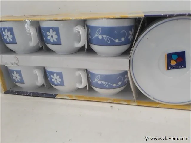 1 x koffie tas in set 12 delig - afbeelding 2 van  2