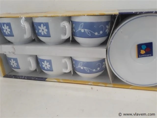 1 x koffie tas in set 12 delig - afbeelding 2 van  2