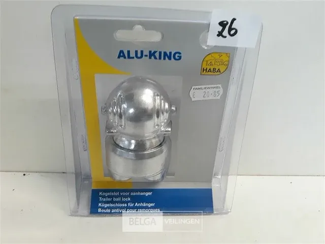 1 x kogelslot voor aanhangwagen alu-king - afbeelding 1 van  3