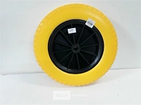 1 x kruiwagenwiel pu 4,00-8 pvc velg - afbeelding 1 van  3