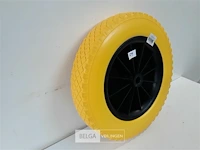 1 x kruiwagenwiel pu 4,00-8 pvc velg - afbeelding 3 van  3