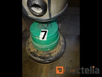 1 x kunzle pasin sdt 175 parketschuurmachine, de inhoud van de meevaller inclusief diverse schuurschijven die bij de machine horen