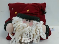 1 x kussen met kerstmanhoofd 35 cm - afbeelding 3 van  3