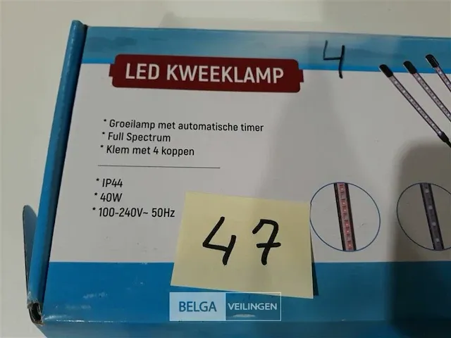 1 x kweeklamp led klem met 4 koppen 40w - afbeelding 3 van  3