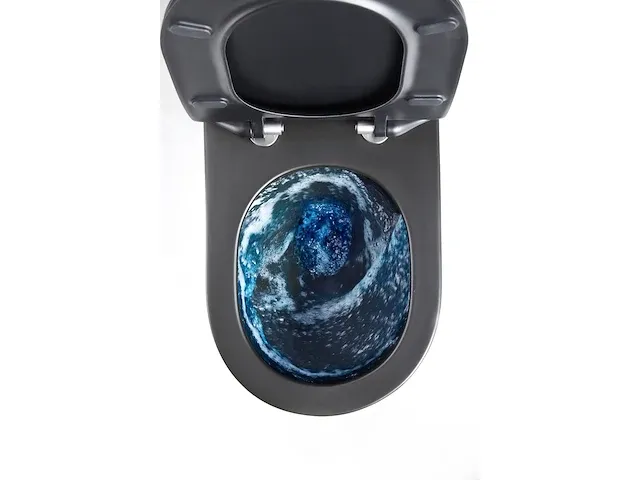 1 x lavinno hangtoilet tornado mat zwart - afbeelding 2 van  4