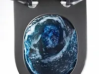 1 x lavinno hangtoilet tornado mat zwart - afbeelding 2 van  4