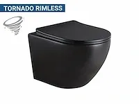 1 x lavinno hangtoilet tornado mat zwart - afbeelding 1 van  4