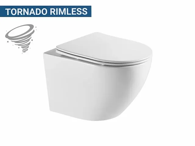 1 x lavinno hangtoilet tornado wit - afbeelding 1 van  7