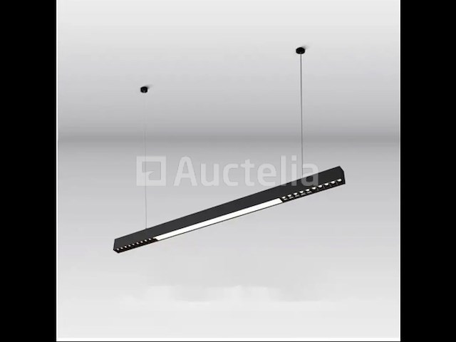 1 x led lineaire hanglamp – 35w – 120cm – zwart – geïntegreerde led – inclusief montageset - afbeelding 4 van  5