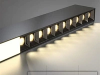 1 x led lineaire hanglamp – 35w – 120cm – zwart – geïntegreerde led – inclusief montageset - afbeelding 5 van  5