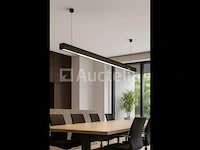 1 x led lineaire hanglamp – 35w – 120cm – zwart – geïntegreerde led – montagekit inbegrepen - afbeelding 2 van  5