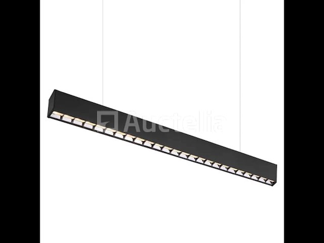 1 x led lineaire hanglamp – 35w – 120cm – zwart – ingebouwde led – inclusief montageset - afbeelding 4 van  6