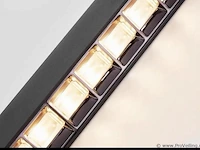 1 x led lineaire hanglamp – 35w – 120cm – zwart – ingebouwde led – inclusief montageset - afbeelding 3 van  6