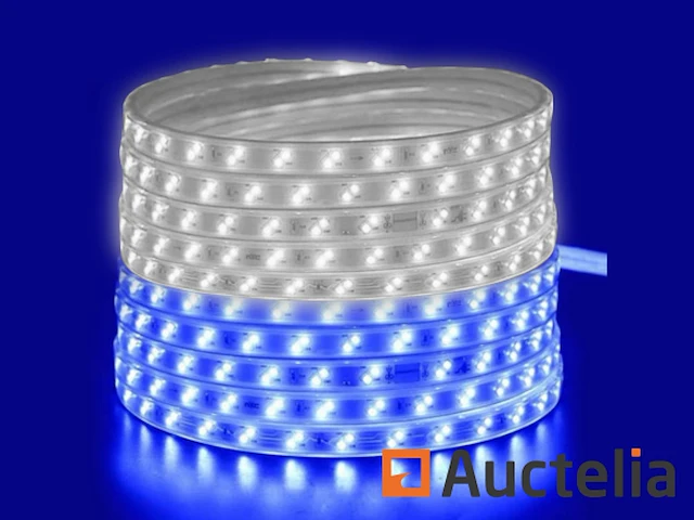 1 x led strip 25m - waterdicht (ip65) - wit/blauw - afbeelding 2 van  6