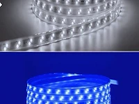 1 x led strip 25m – 10w/m – blauw & koud wit – ip65 waterdicht – smd 2835 - afbeelding 1 van  6