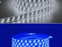 1 x led strip 25m – 10w/m – blauw & koud wit – ip65 waterdicht – smd 2835 - afbeelding 2 van  7