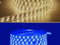 1 x led strip 25m – 10w/m – blauw & warm wit – ip65 waterdicht – smd 2835 - afbeelding 2 van  7