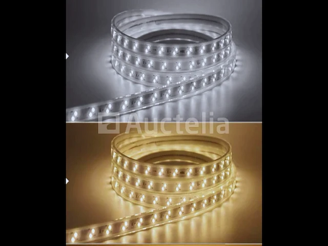 1 x led strip 25m – 10w/m – wit & warm wit – ip65 waterdicht – smd 2835 - afbeelding 1 van  6